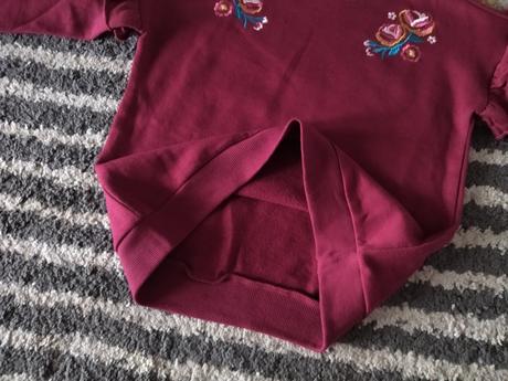 Zateplená mikinka s kvetinkami, dopodopo,128