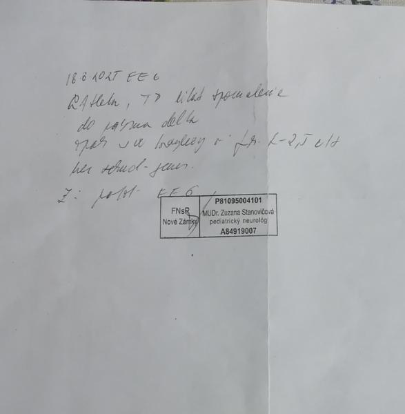 Čo je napísané v správe z EEG?