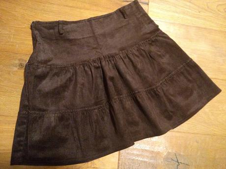 Kardesler - dámska menčestrová hnedá sukňa, l