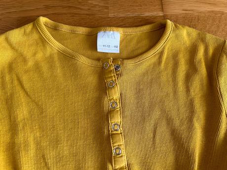 Zara žlté bavlnené tričko veľ.158/super stav, zara,158
