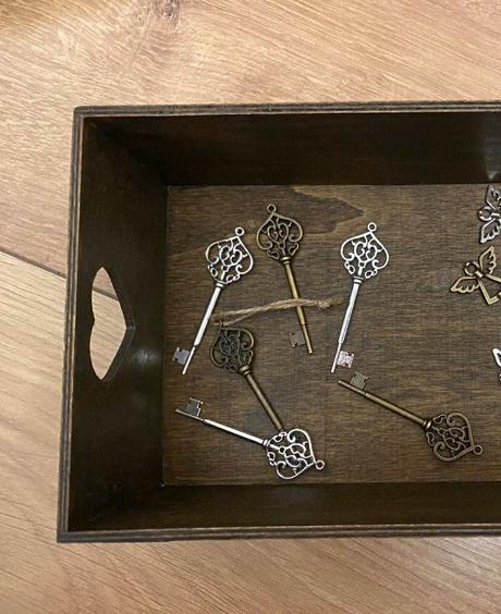 Tmavosivé srdiečko a strieborný kľúčik ( sada ),