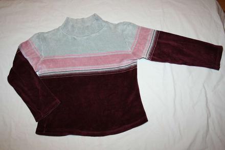 Dievčenské bordové velúrové tričko, one by one,128