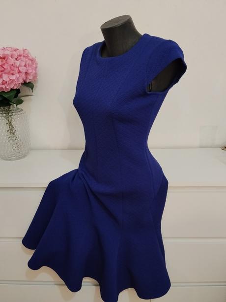 Calvin klein kráľovsky modré elegantné šaty, calvin klein,s