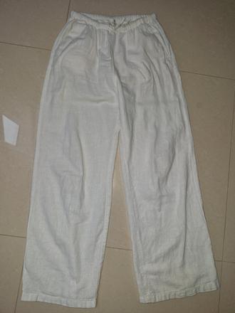 Ľanové nohavice, h&m,152