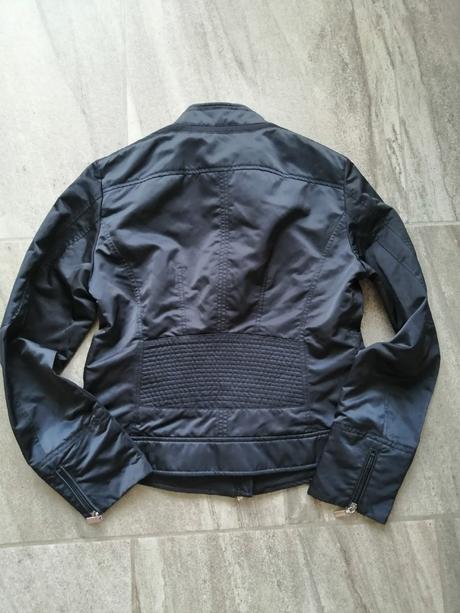 Prémiová luxus bunda geox v38 oceľovomodrá, geox,38