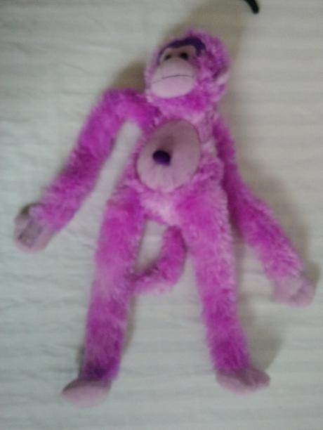 Plyšová fialová závesná opička, 71 cm animal alley, 