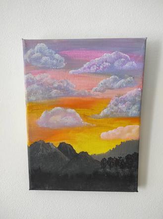 Obraz zapad slnka 18x24cm, 