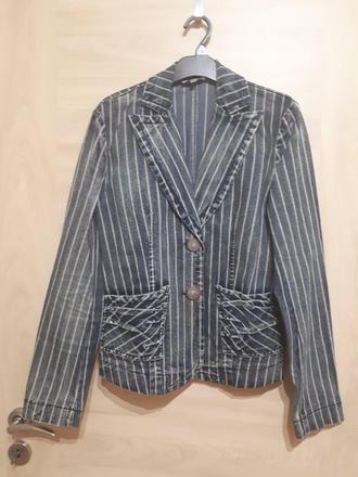 Riflove sako s pasikavym vzorom, s