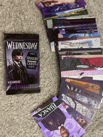 Wednesday trading cards,