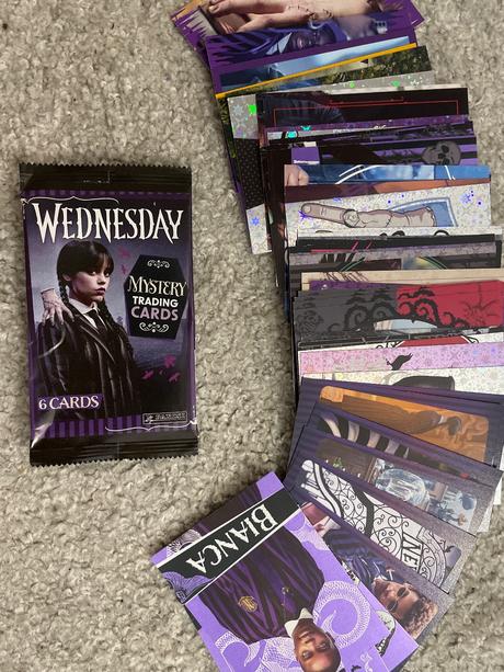 Wednesday trading cards,