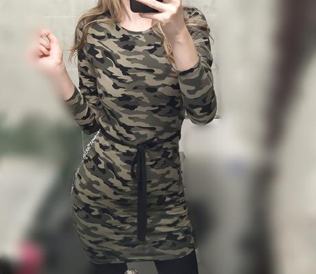 Maskáčové šaty, s