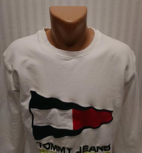 Pánska biela mikina s motívom, tommy hilfiger, m, tommy hilfiger,m