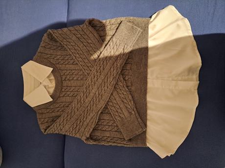 Sveter s košeľou, l / xl