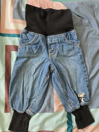 Zateplené nohavice- rifle, h&m,80