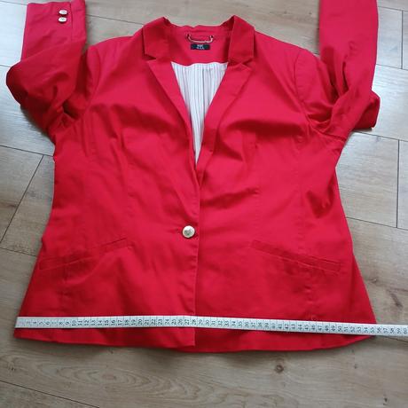 Červené bavlnené podšité sako, f&f,48
