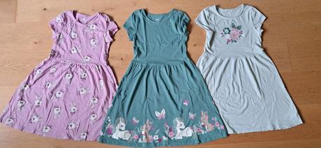 Letné šaty v. 140 - 3 ks, c&a,140