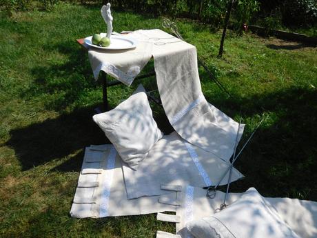 Závesy z tkaného plátna,