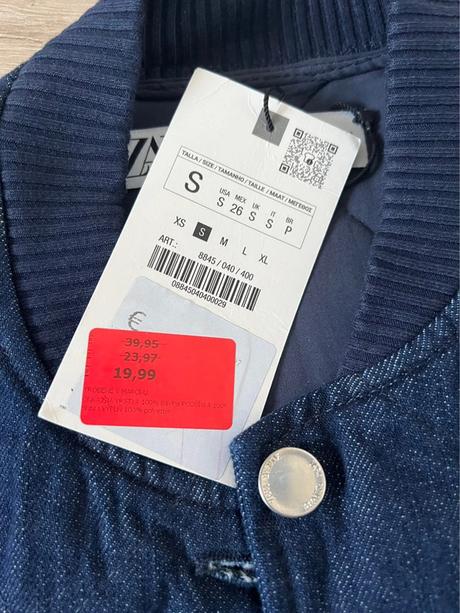 Džínsová bunda, zara,s