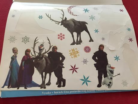 Zošit frozen- samolepky 28,5 -36,5 cm,