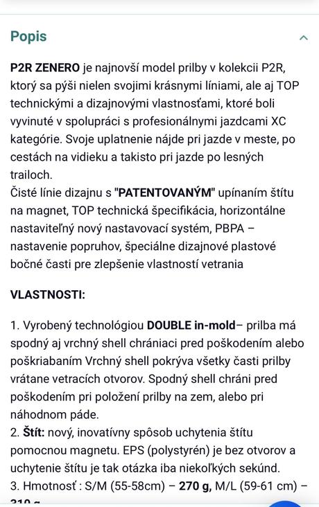 Cyklisticka prilba so šilcom, m / s