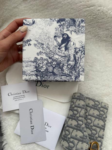 Dior saddle bloom card holder, dior