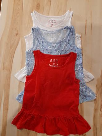 3 tričká s volánikom, f&f,98