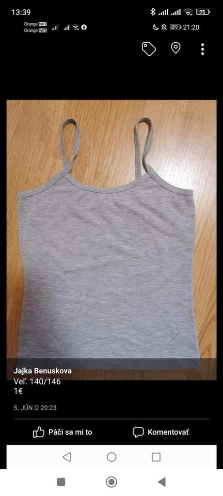 4x tričko, tielko, 140