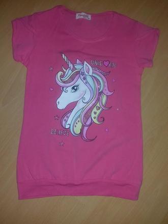 Tričenko s trblietkami jednorožec 116/122, 122