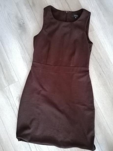 Upletove šaty hnedé, 36