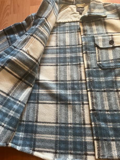 Zateplená karovana košeľa, h&m,s