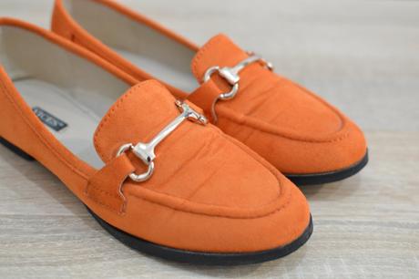 Oranžové mokasíny 36, 36