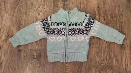 Zateplený teplý svetrik s kožušinkou, 80