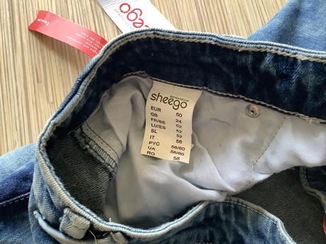 Elasticka riflova sukňa sheego, 48 / 50