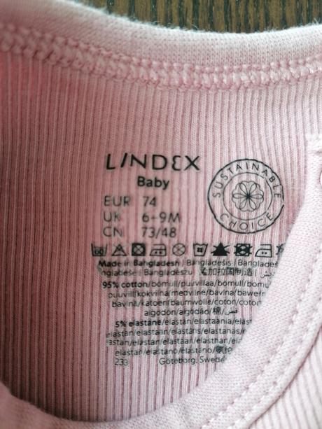 Ružové vrubkovane bodycko, lindex,74