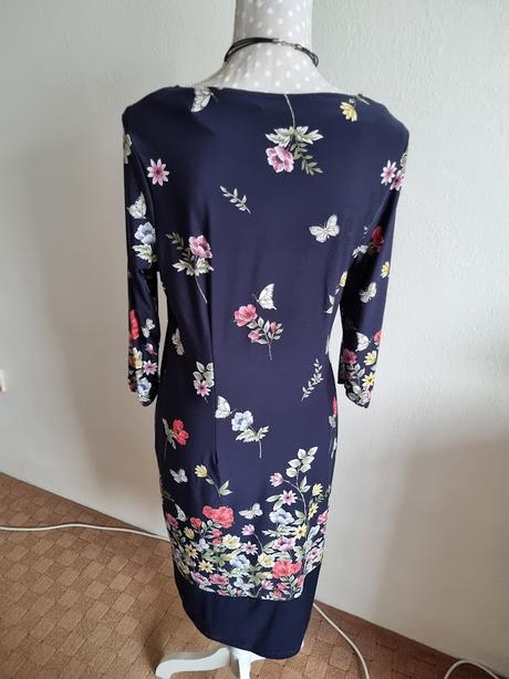 Tmavomodré elastické šaty f&f veľ. m, f&f,m