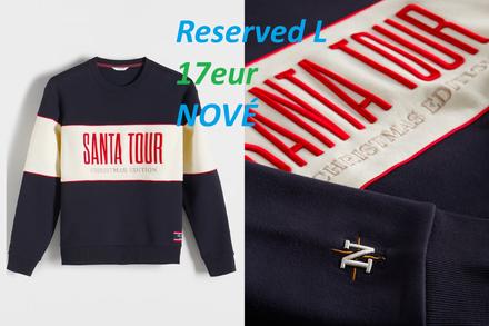 Mikina santa claus reserved tmavomodrá, reserved,l