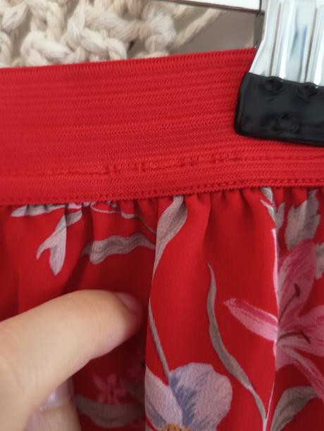 Červená maxi sukňa, h&m,l