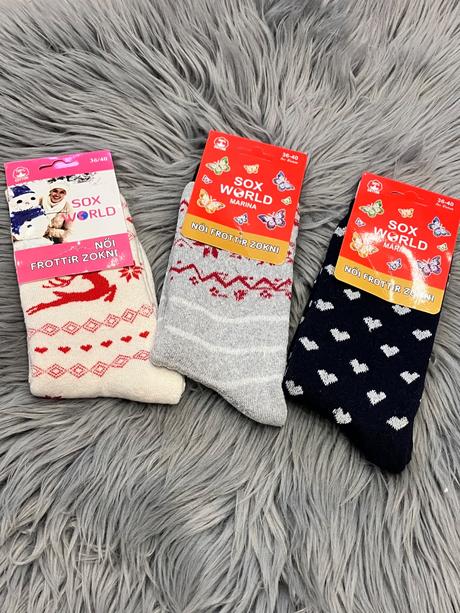 Dámske zimné froté ponožky 3pack (36-40), 36 / 37 / 38 / 39 / 40