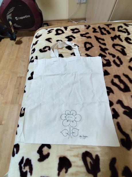 Textilna taska s kvetinkou, 