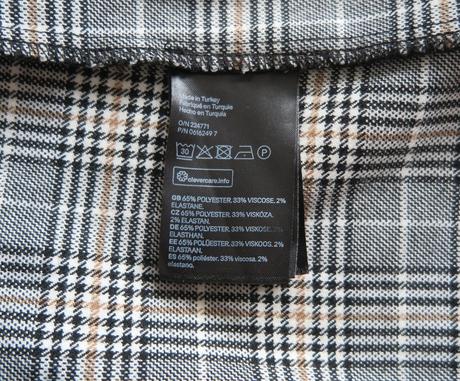 Elegantné kárované šaty s volánovými rukávmi, h&m,xs