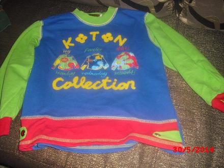 Mikina s nápisom -vhodna do skolky, 116