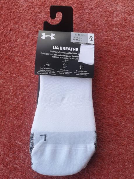Under armour dámske ponožky ua breathe no show 2ks, under armour,36 - 44