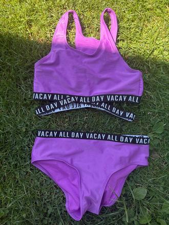 Plavky dvojdielne fialové 10-12 rokov, h&m,152