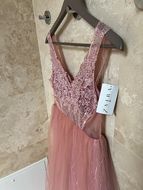 Dlhé šaty s čipkou na ples/stužkovú, 38 / m