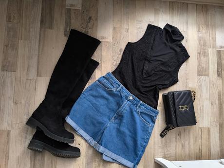 Džínsové šortky s vysokým pasom, only,m