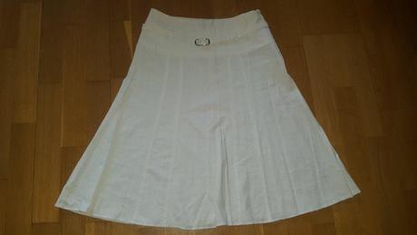 Ľanová biela sukňa dorothy perkins č.40, dorothy perkins,40