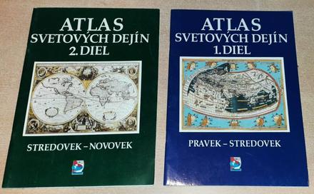 Predám atlas svetových dejín 1.a 2.diel, 