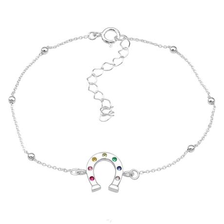 Strieborný náramok podkova,