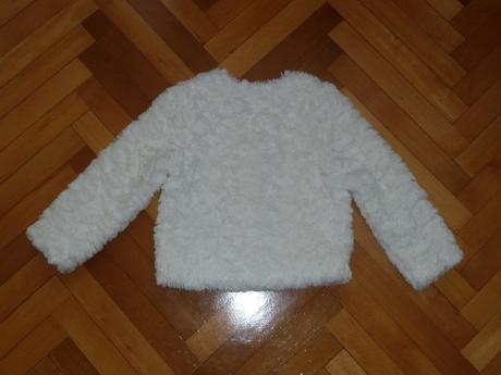 Biely kožuštek, h&m,116