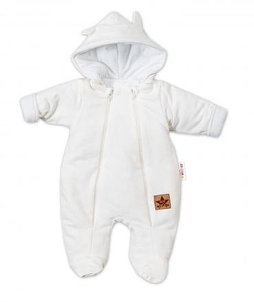 Kombinézka s dvojitým zapínaním, s kapucňou a uška, 86